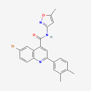 molecular formula C22H18BrN3O2 B3482991 6-bromo-2-(3,4-dimethylphenyl)-N-(5-methyl-3-isoxazolyl)-4-quinolinecarboxamide 