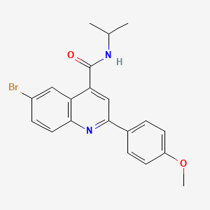 molecular formula C20H19BrN2O2 B3482997 6-bromo-N-isopropyl-2-(4-methoxyphenyl)-4-quinolinecarboxamide 