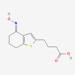 molecular formula C12H15NO3S B3483013 4-[4-(hydroxyimino)-4,5,6,7-tetrahydro-1-benzothien-2-yl]butanoic acid 