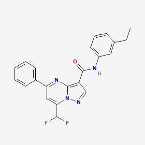 molecular formula C22H18F2N4O B3483047 7-(difluoromethyl)-N-(3-ethylphenyl)-5-phenylpyrazolo[1,5-a]pyrimidine-3-carboxamide 