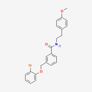 molecular formula C23H22BrNO3 B3483136 3-[(2-bromophenoxy)methyl]-N-[2-(4-methoxyphenyl)ethyl]benzamide 