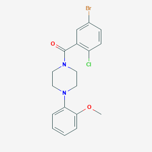 molecular formula C18H18BrClN2O2 B3483187 1-(5-bromo-2-chlorobenzoyl)-4-(2-methoxyphenyl)piperazine 