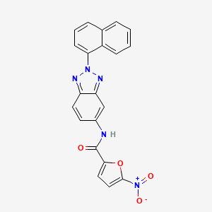 molecular formula C21H13N5O4 B3483212 N-[2-(1-naphthyl)-2H-1,2,3-benzotriazol-5-yl]-5-nitro-2-furamide 