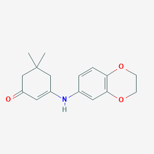 molecular formula C16H19NO3 B3483223 3-(2,3-dihydro-1,4-benzodioxin-6-ylamino)-5,5-dimethyl-2-cyclohexen-1-one 