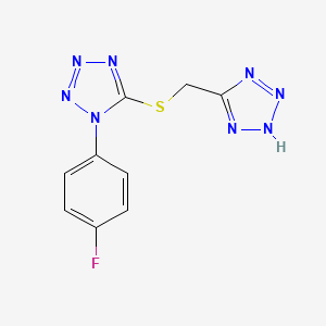 molecular formula C9H7FN8S B3483226 1-(4-fluorophenyl)-5-[(1H-tetrazol-5-ylmethyl)thio]-1H-tetrazole CAS No. 353501-28-7
