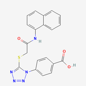 molecular formula C20H15N5O3S B3483255 4-(5-{[2-(1-naphthylamino)-2-oxoethyl]thio}-1H-tetrazol-1-yl)benzoic acid 