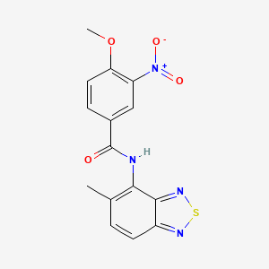 molecular formula C15H12N4O4S B3483267 4-methoxy-N-(5-methyl-2,1,3-benzothiadiazol-4-yl)-3-nitrobenzamide 