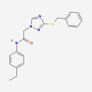 molecular formula C19H20N4OS B3483315 2-[3-(benzylthio)-1H-1,2,4-triazol-1-yl]-N-(4-ethylphenyl)acetamide 