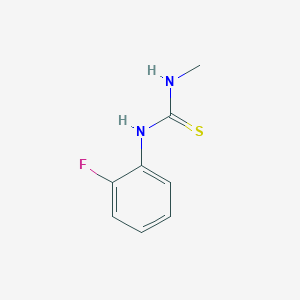 molecular formula C8H9FN2S B3483330 N-(2-氟苯基)-N'-甲基硫脲 