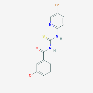 molecular formula C14H12BrN3O2S B3483347 N-{[(5-bromo-2-pyridinyl)amino]carbonothioyl}-3-methoxybenzamide 