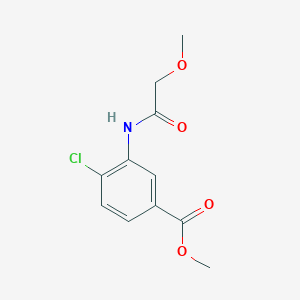 molecular formula C11H12ClNO4 B3483387 methyl 4-chloro-3-[(methoxyacetyl)amino]benzoate 