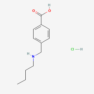 molecular formula C12H18ClNO2 B3483391 4-[(butylamino)methyl]benzoic acid hydrochloride 