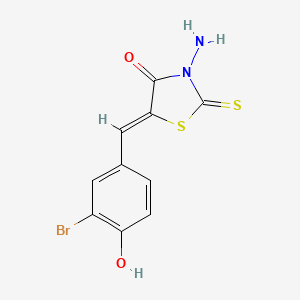 molecular formula C10H7BrN2O2S2 B3483405 3-amino-5-(3-bromo-4-hydroxybenzylidene)-2-thioxo-1,3-thiazolidin-4-one 