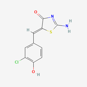 molecular formula C10H7ClN2O2S B3483408 5-(3-chloro-4-hydroxybenzylidene)-2-imino-1,3-thiazolidin-4-one 