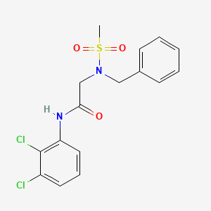 molecular formula C16H16Cl2N2O3S B3483444 N~2~-benzyl-N~1~-(2,3-dichlorophenyl)-N~2~-(methylsulfonyl)glycinamide 