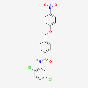 molecular formula C20H14Cl2N2O4 B3483451 N-(2,5-dichlorophenyl)-4-[(4-nitrophenoxy)methyl]benzamide 