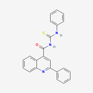 molecular formula C23H17N3OS B3483468 N-(anilinocarbonothioyl)-2-phenyl-4-quinolinecarboxamide 