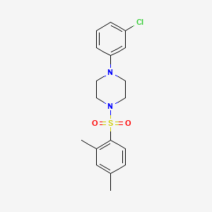 molecular formula C18H21ClN2O2S B3483521 1-(3-chlorophenyl)-4-[(2,4-dimethylphenyl)sulfonyl]piperazine 