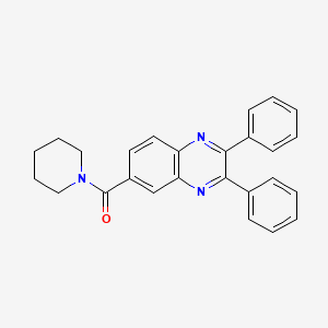 molecular formula C26H23N3O B3483535 2,3-diphenyl-6-(1-piperidinylcarbonyl)quinoxaline 