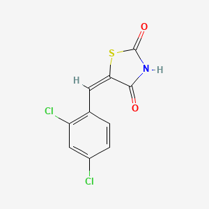 molecular formula C10H5Cl2NO2S B3483538 5-(2,4-二氯苄叉基)-1,3-噻唑烷-2,4-二酮 