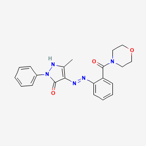 molecular formula C21H21N5O3 B3483547 3-methyl-1-phenyl-1H-pyrazole-4,5-dione 4-{[2-(4-morpholinylcarbonyl)phenyl]hydrazone} 