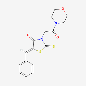 molecular formula C16H16N2O3S2 B3483562 5-benzylidene-3-[2-(4-morpholinyl)-2-oxoethyl]-2-thioxo-1,3-thiazolidin-4-one 
