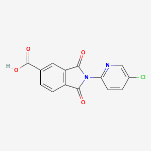 molecular formula C14H7ClN2O4 B3483586 2-(5-chloro-2-pyridinyl)-1,3-dioxo-5-isoindolinecarboxylic acid 