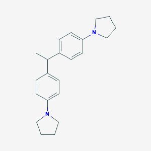 molecular formula C22H28N2 B034836 1,1-Bis(4-pyrrolidinylphenyl)ethane CAS No. 105443-13-8