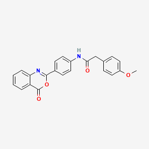 molecular formula C23H18N2O4 B3483606 2-(4-methoxyphenyl)-N-[4-(4-oxo-4H-3,1-benzoxazin-2-yl)phenyl]acetamide 