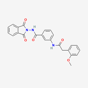 molecular formula C24H19N3O5 B3483627 N-(1,3-dioxo-1,3-dihydro-2H-isoindol-2-yl)-3-{[(2-methoxyphenyl)acetyl]amino}benzamide 