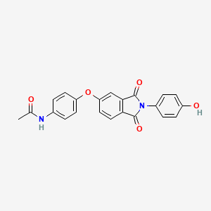 molecular formula C22H16N2O5 B3483639 N-(4-{[2-(4-hydroxyphenyl)-1,3-dioxo-2,3-dihydro-1H-isoindol-5-yl]oxy}phenyl)acetamide 
