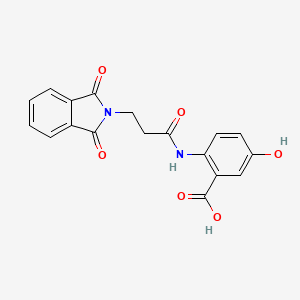 molecular formula C18H14N2O6 B3483659 2-{[3-(1,3-dioxo-1,3-dihydro-2H-isoindol-2-yl)propanoyl]amino}-5-hydroxybenzoic acid 