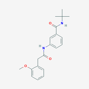 molecular formula C20H24N2O3 B3483675 N-(tert-butyl)-3-{[(2-methoxyphenyl)acetyl]amino}benzamide 