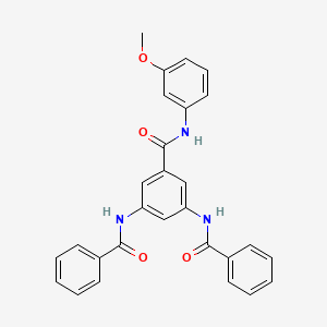 molecular formula C28H23N3O4 B3483678 3,5-bis(benzoylamino)-N-(3-methoxyphenyl)benzamide 