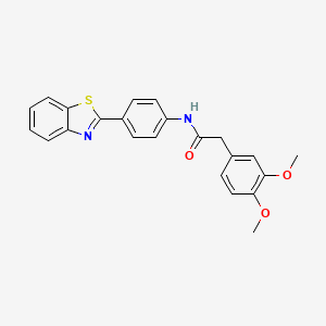 molecular formula C23H20N2O3S B3483702 N-[4-(1,3-benzothiazol-2-yl)phenyl]-2-(3,4-dimethoxyphenyl)acetamide 