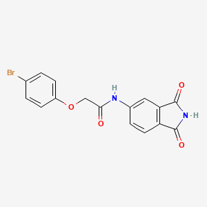 molecular formula C16H11BrN2O4 B3483709 2-(4-bromophenoxy)-N-(1,3-dioxo-2,3-dihydro-1H-isoindol-5-yl)acetamide 