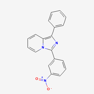 molecular formula C19H13N3O2 B3483752 3-(3-nitrophenyl)-1-phenylimidazo[1,5-a]pyridine 