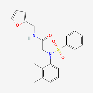 molecular formula C21H22N2O4S B3483776 N~2~-(2,3-dimethylphenyl)-N~1~-(2-furylmethyl)-N~2~-(phenylsulfonyl)glycinamide 