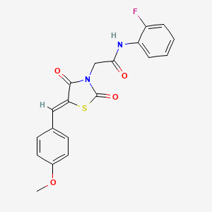 N-(2-fluorophenyl)-2-[5-(4-methoxybenzylidene)-2,4-dioxo-1,3-thiazolidin-3-yl]acetamide