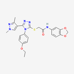N-1,3-benzodioxol-5-yl-2-{[5-(1,3-dimethyl-1H-pyrazol-4-yl)-4-(4-ethoxyphenyl)-4H-1,2,4-triazol-3-yl]thio}acetamide
