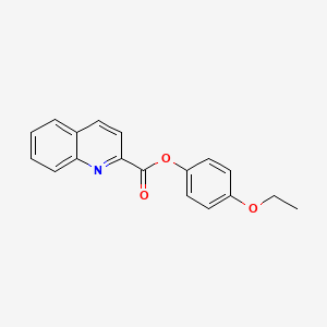molecular formula C18H15NO3 B3483837 4-ethoxyphenyl 2-quinolinecarboxylate 