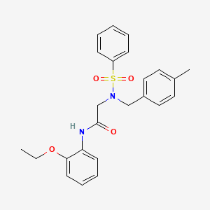 molecular formula C24H26N2O4S B3483887 N~1~-(2-ethoxyphenyl)-N~2~-(4-methylbenzyl)-N~2~-(phenylsulfonyl)glycinamide 