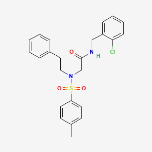 molecular formula C24H25ClN2O3S B3483936 N~1~-(2-chlorobenzyl)-N~2~-[(4-methylphenyl)sulfonyl]-N~2~-(2-phenylethyl)glycinamide 