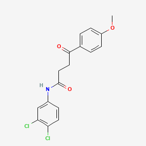 molecular formula C17H15Cl2NO3 B3483970 N-(3,4-dichlorophenyl)-4-(4-methoxyphenyl)-4-oxobutanamide 
