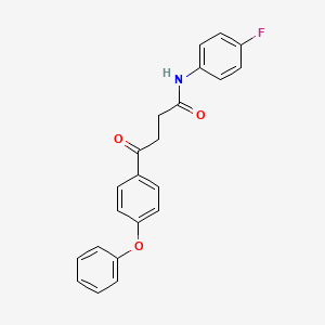 molecular formula C22H18FNO3 B3483981 N-(4-fluorophenyl)-4-oxo-4-(4-phenoxyphenyl)butanamide 