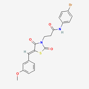 molecular formula C20H17BrN2O4S B3483983 N-(4-bromophenyl)-3-[5-(3-methoxybenzylidene)-2,4-dioxo-1,3-thiazolidin-3-yl]propanamide 