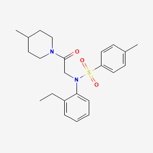 molecular formula C23H30N2O3S B3484021 N-(2-ethylphenyl)-4-methyl-N-[2-(4-methyl-1-piperidinyl)-2-oxoethyl]benzenesulfonamide 