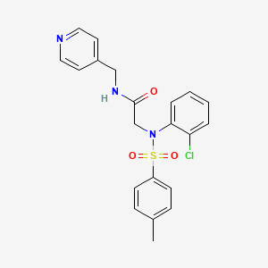 molecular formula C21H20ClN3O3S B3484026 N~2~-(2-chlorophenyl)-N~2~-[(4-methylphenyl)sulfonyl]-N~1~-(4-pyridinylmethyl)glycinamide 