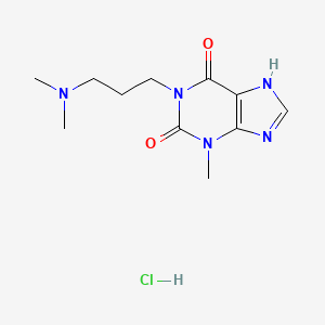 molecular formula C11H18ClN5O2 B3484042 1-[3-(dimethylamino)propyl]-3-methyl-3,7-dihydro-1H-purine-2,6-dione hydrochloride 