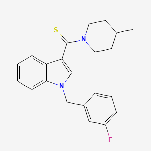 molecular formula C22H23FN2S B3484100 1-(3-fluorobenzyl)-3-[(4-methyl-1-piperidinyl)carbonothioyl]-1H-indole 